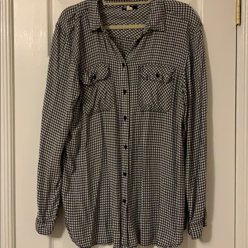 Black and White Checkered Shirt